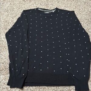 Vans Women’s Black Polka Dot Sweater With Scattered Skulls